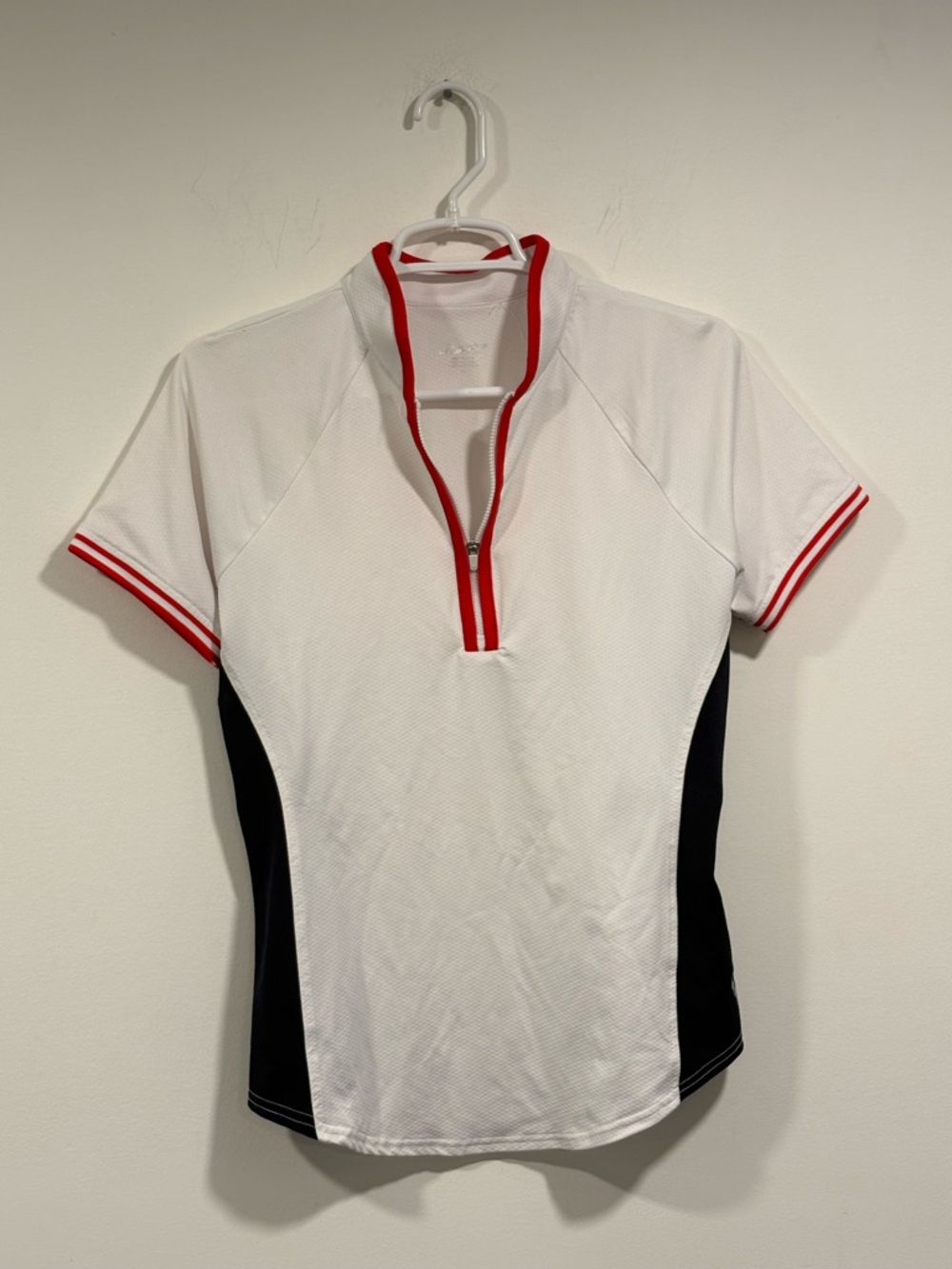 Jofit White Performance Polo with Black Logo